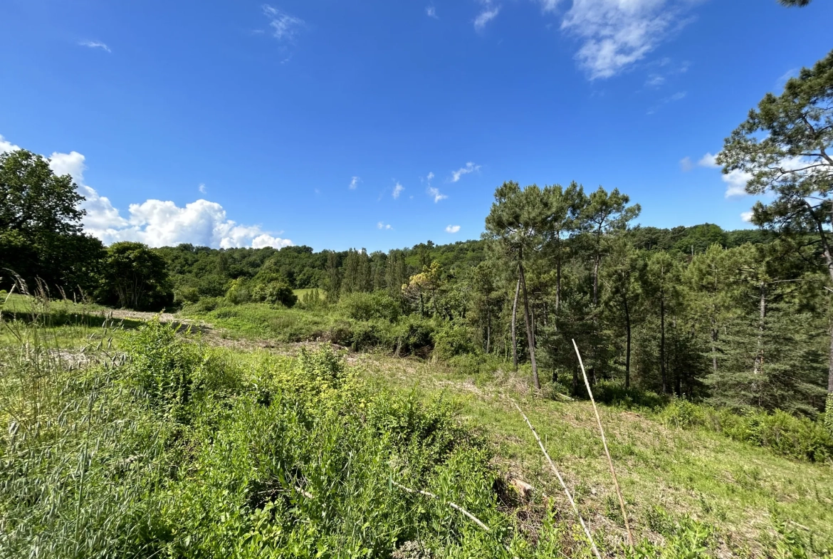 Terrain constructible à Coursac de 824 m², viabilisé, proche commodités et autoroute 
