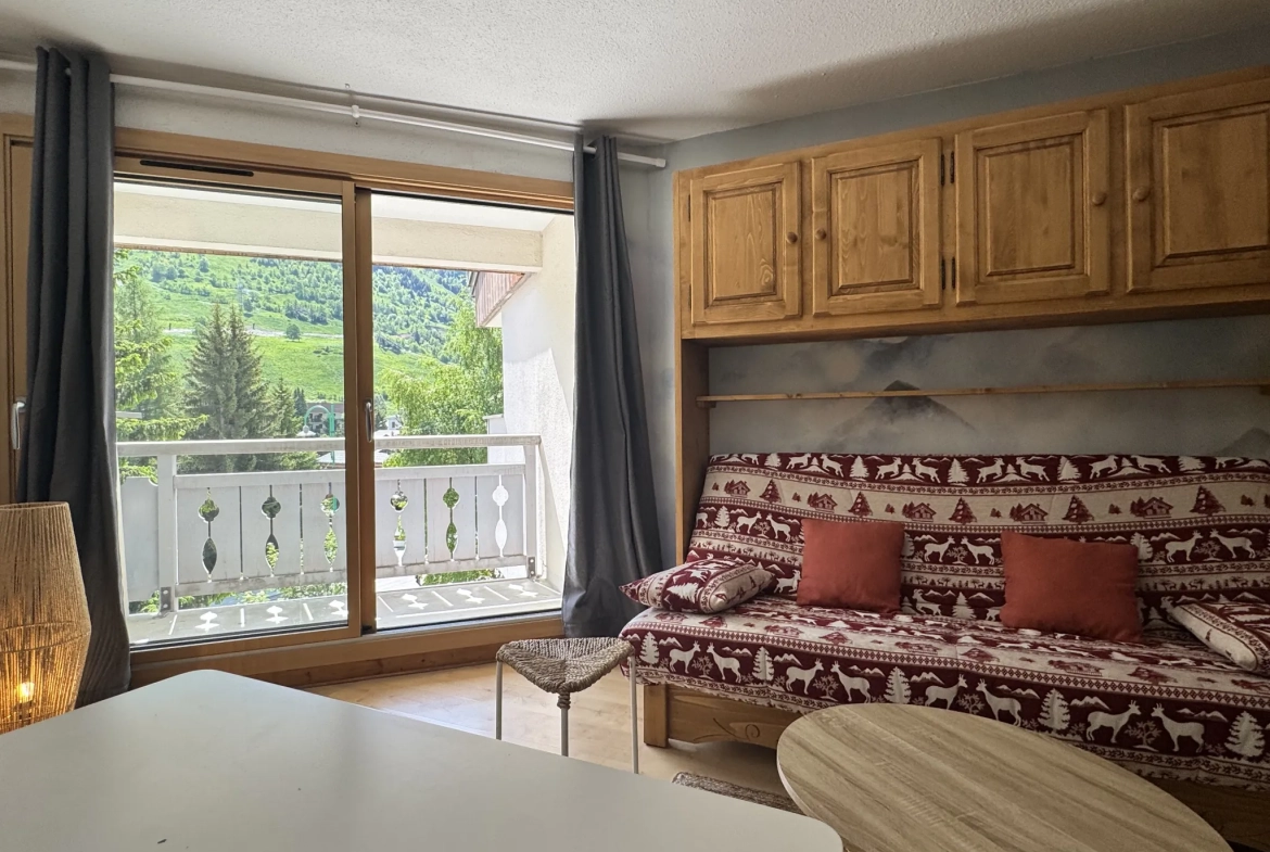 Studio avec coin montagne et vue pistes aux Deux Alpes – Opportunité rare 