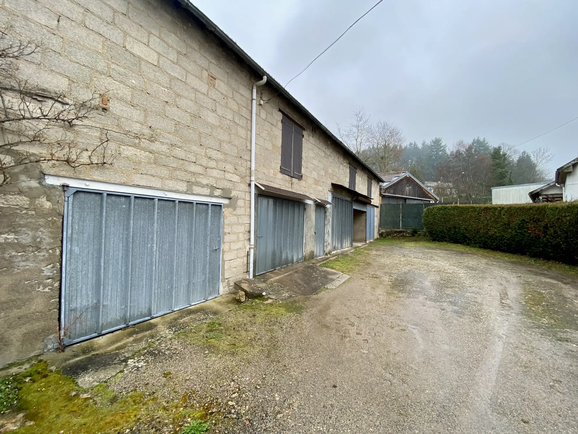 Immeuble mixte de 326 m² avec appartements, local professionnel et garages au Mayet de Montagne 