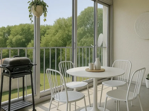 Bel appartement rénové avec 2 chambres et véranda à Thionville