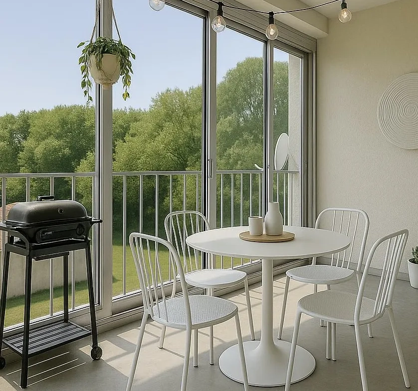Bel appartement rénové avec 2 chambres et véranda à Thionville 