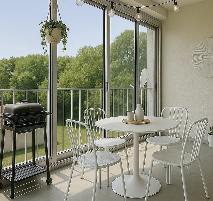 Bel appartement rénové avec 2 chambres et véranda à Thionville 