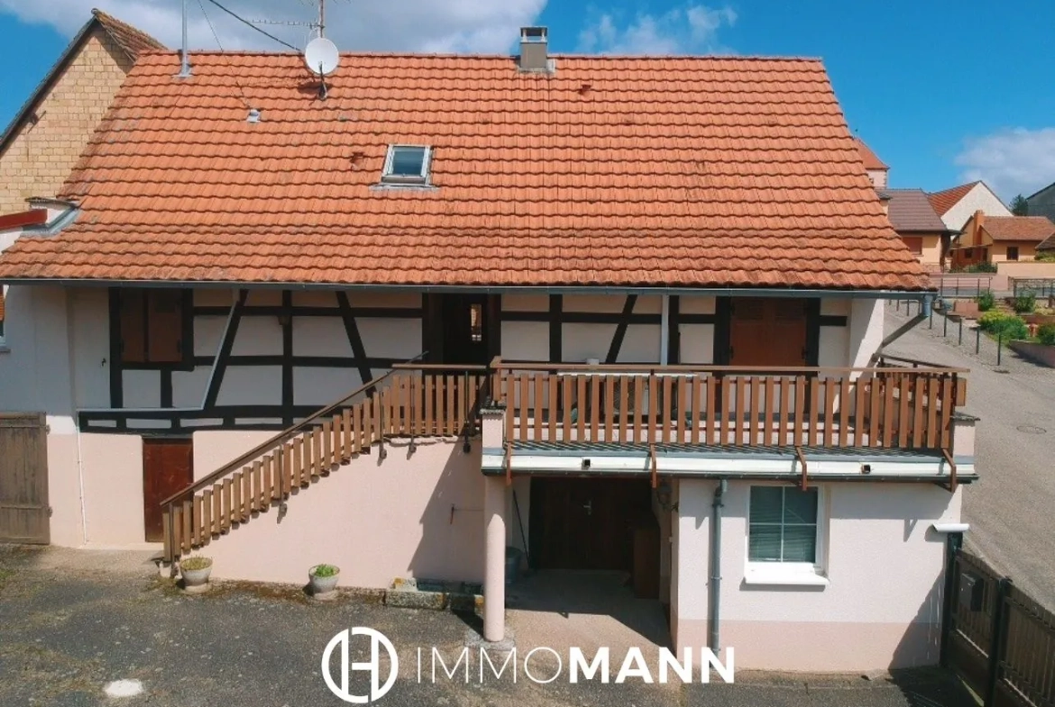 Maison alsacienne avec corps de ferme à rénover à Neugartheim-Ittlenheim près de Strasbourg 