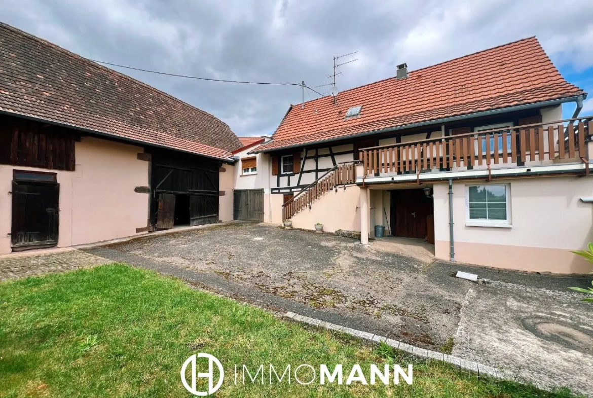 Maison alsacienne avec corps de ferme à rénover à Neugartheim-Ittlenheim près de Strasbourg 