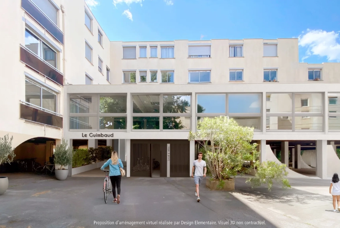 Appartement T1 à rénover de 35 m² avec balcon à Montpellier Antigone 