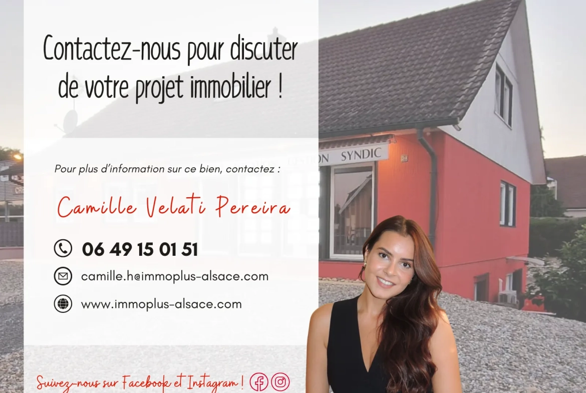 Appartement F5 avec jardin privatif à Kingersheim - Grande superficie et charme authentique 