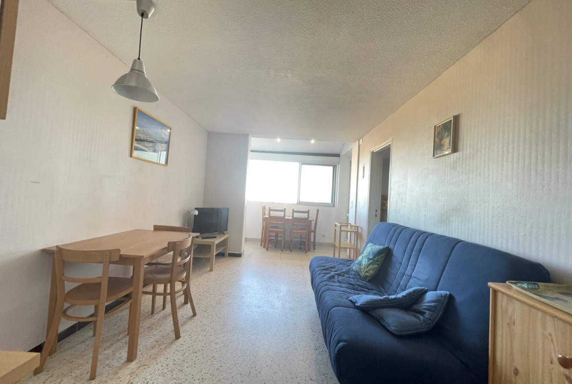 Appartement T2 au Cap d’Agde avec vue dégagée et parking privé 