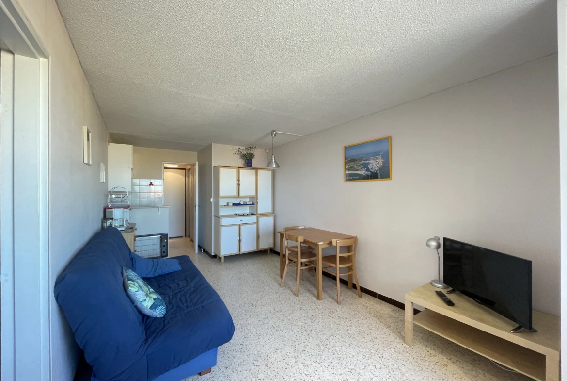 Appartement T2 au Cap d’Agde avec vue dégagée et parking privé 