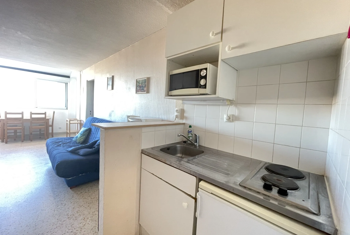 Appartement T2 au Cap d’Agde avec vue dégagée et parking privé 