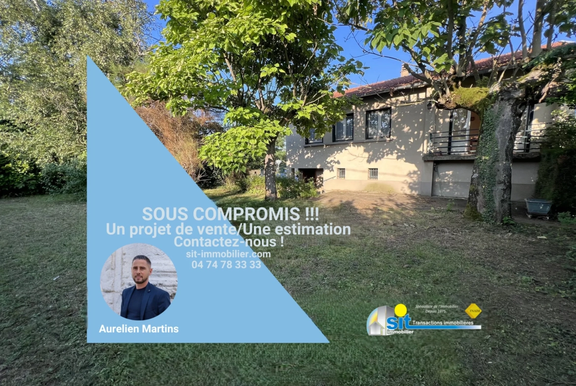 Maison à vendre à Chonas L'Amballan de 82 m² avec jardin et potentiel de rénovation 