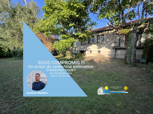 Maison à vendre à Chonas L'Amballan de 82 m² avec jardin et potentiel de rénovation