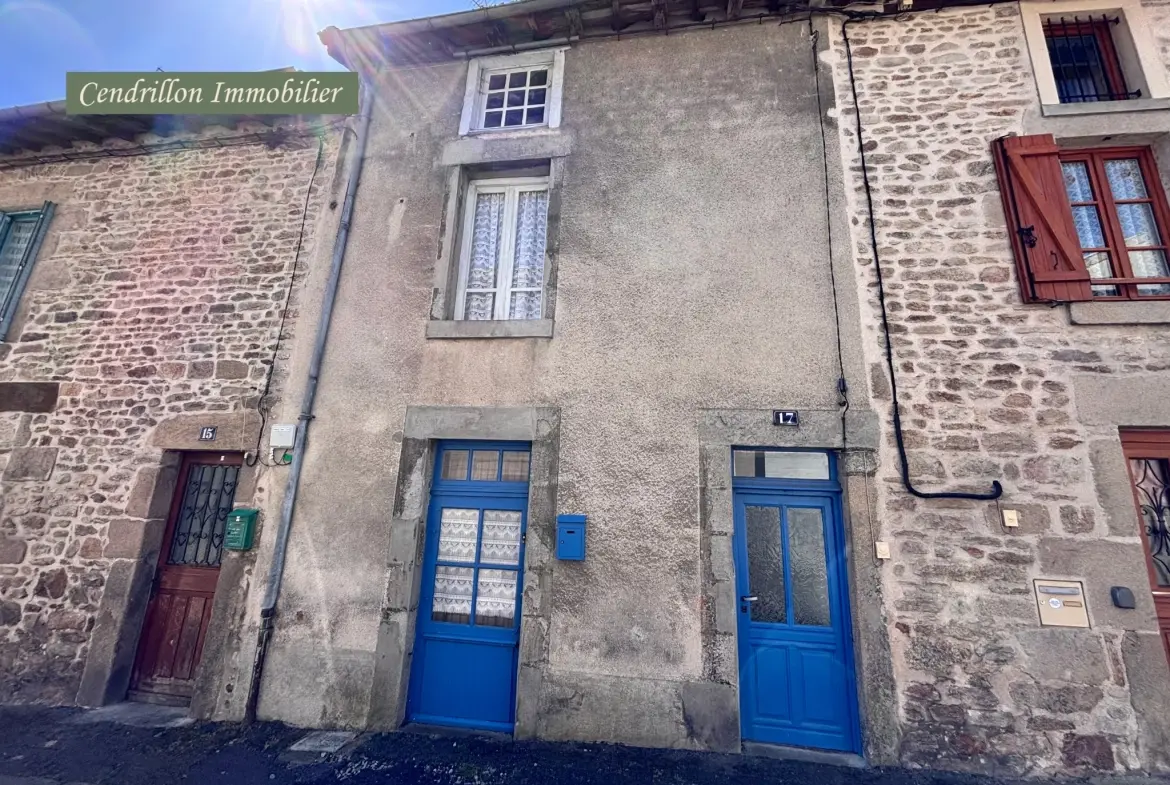 Maison de ville en pierres de 65 m² avec jardin exposé sud à Bourganeuf 