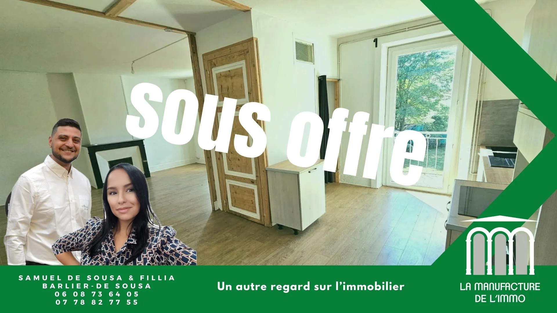 Bel appartement F3 avec jardin privatif à Unieux – Idéal investisseur ou premier achat 