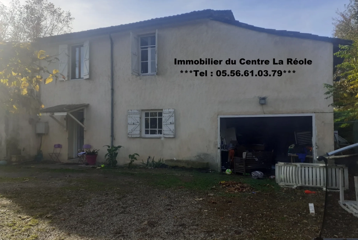 Maison de 110 m² avec jardin et garage à proximité de La Réole 