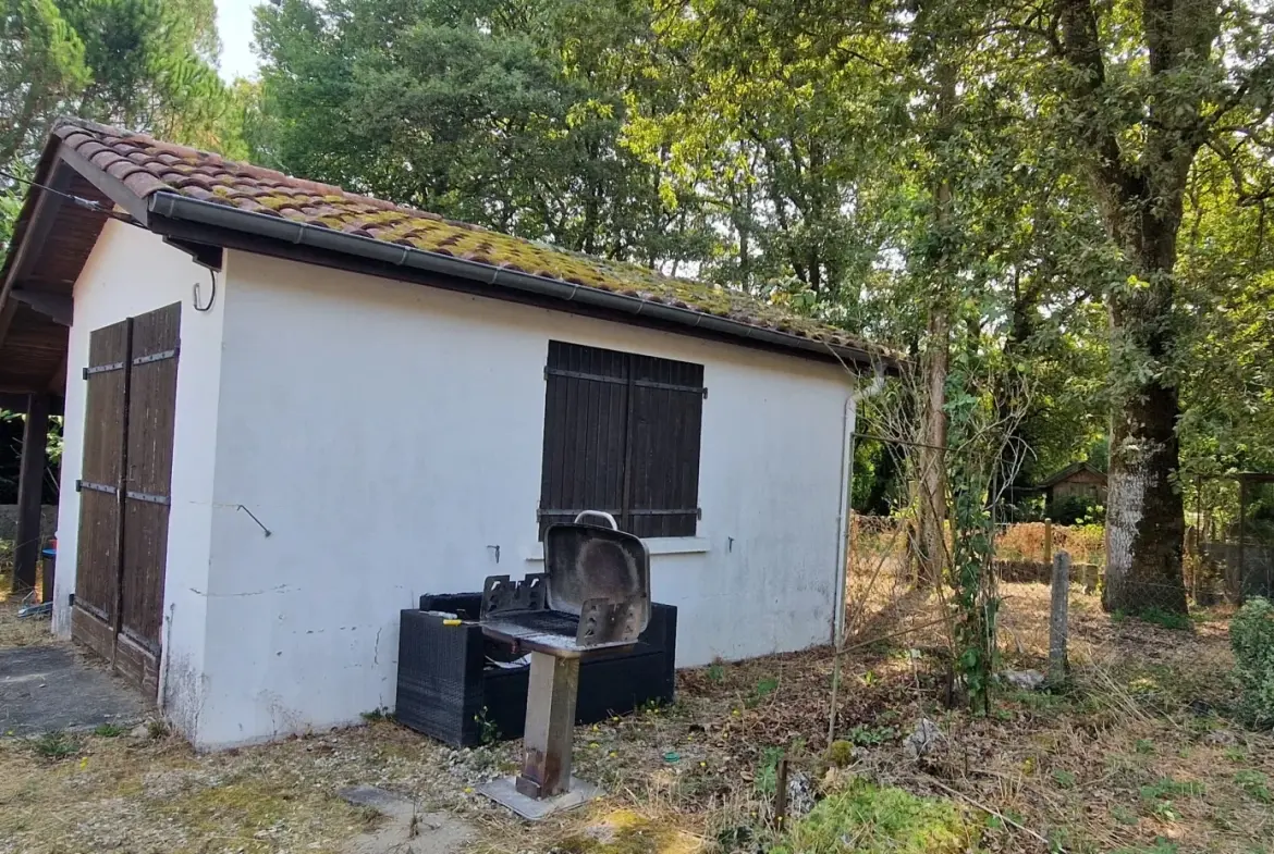 Maison de plain-pied avec garage et jardin à Bernos-Beaulac 