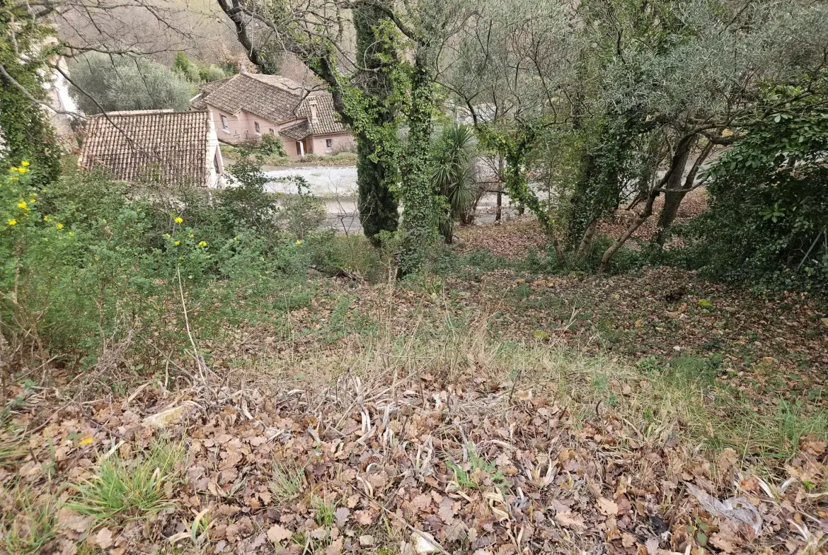 Terrain constructible de 430 m² à Poujols près de Lodève, vue montagne 