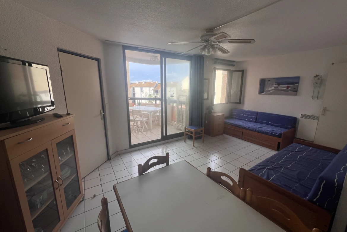 Appartement 2 pièces avec terrasse et vue sur lac, montagne à Le Barcarès 