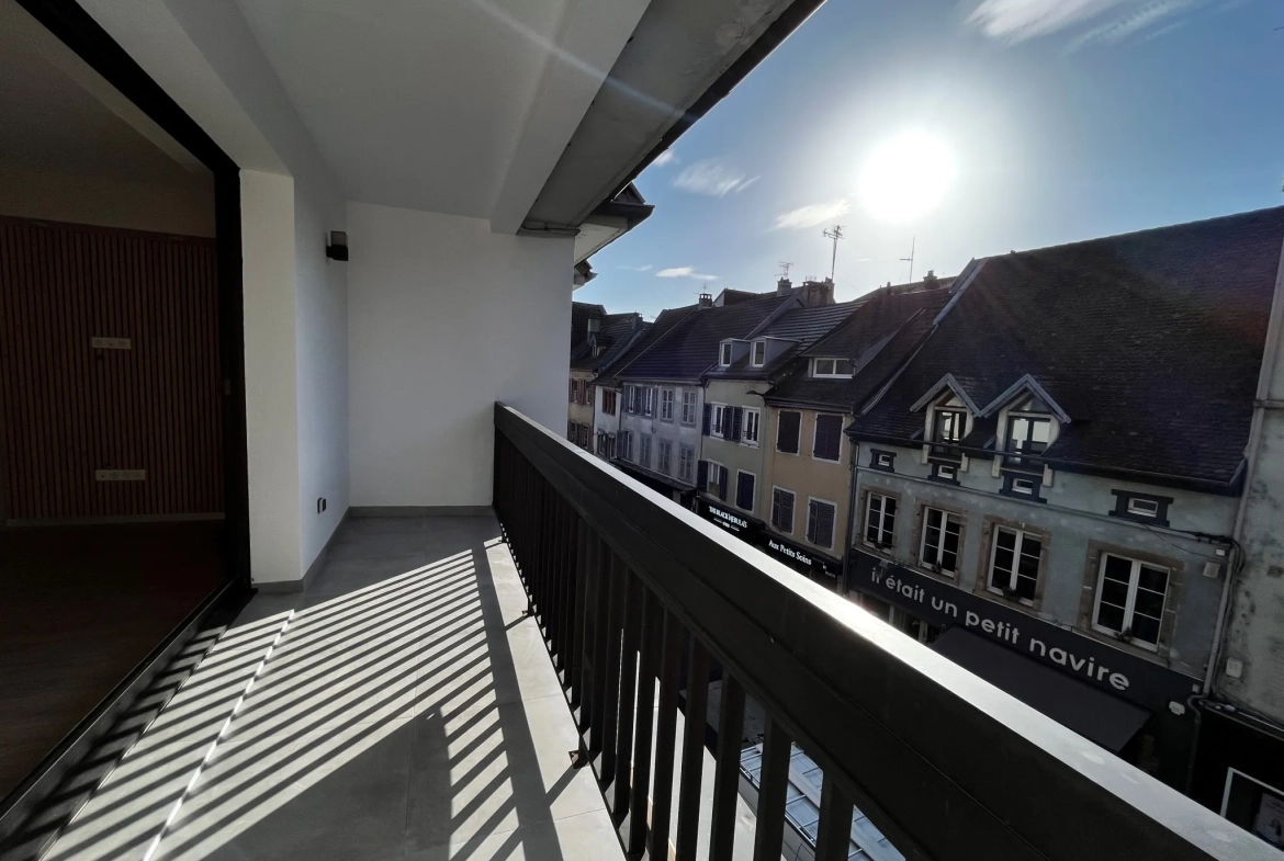 Appartement rénové de 92 m² avec terrasse et parking privé à Montbéliard 