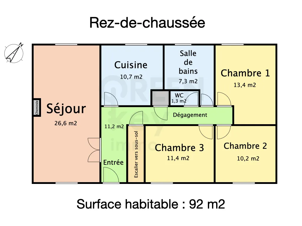 Maison 4 pièces de 92 m² à Saint-Fargeau avec jardin et garage 