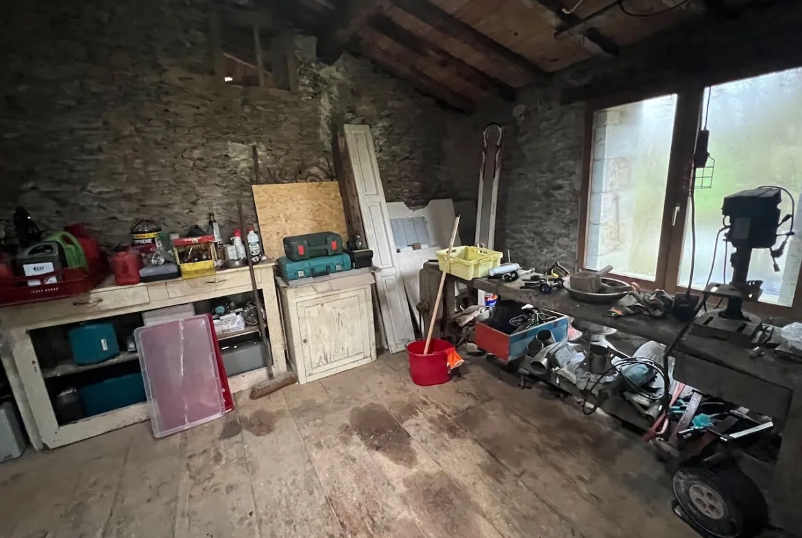 Maison en pierre rénovée avec magnifique vue sur la rivière à La Reorthe 