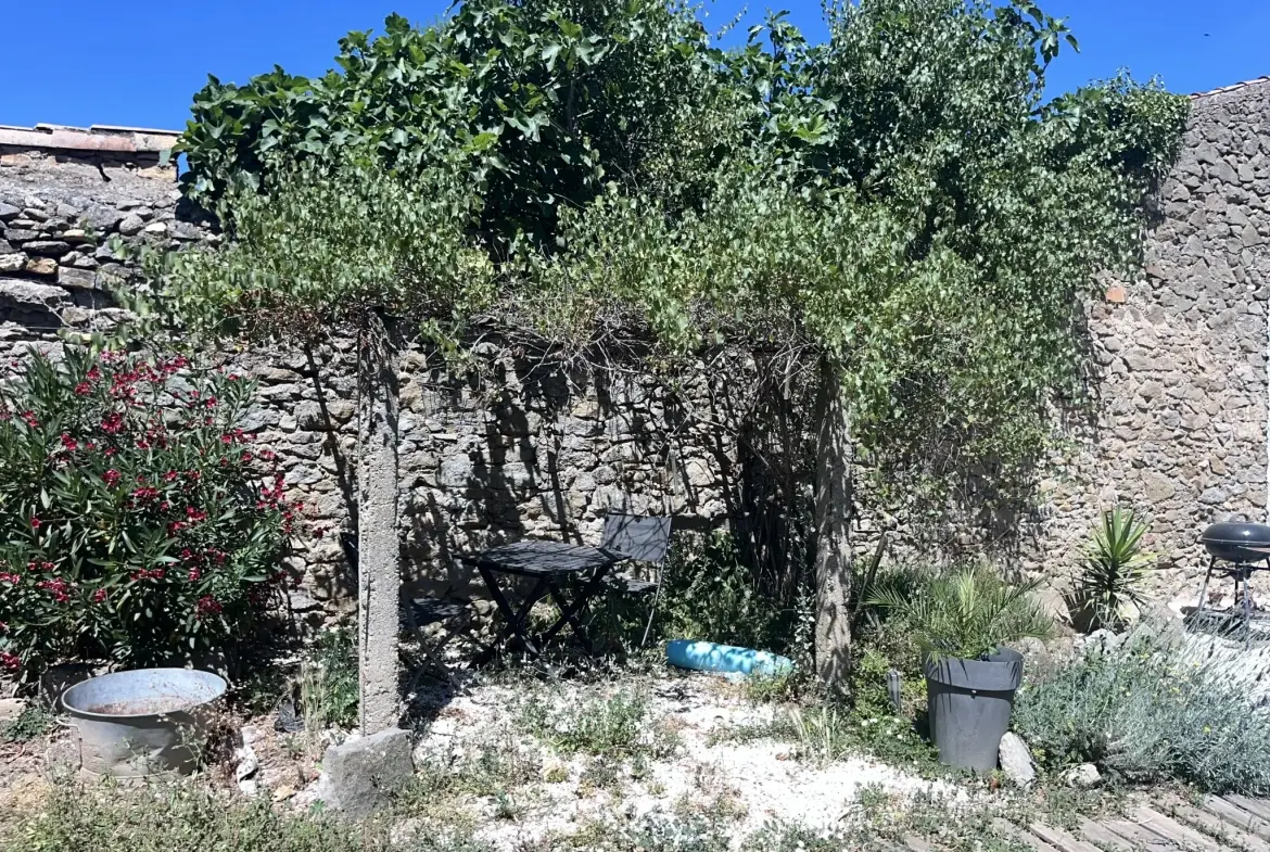Maison de village 3 faces avec jardin à Puicheric, proche Carcassonne 