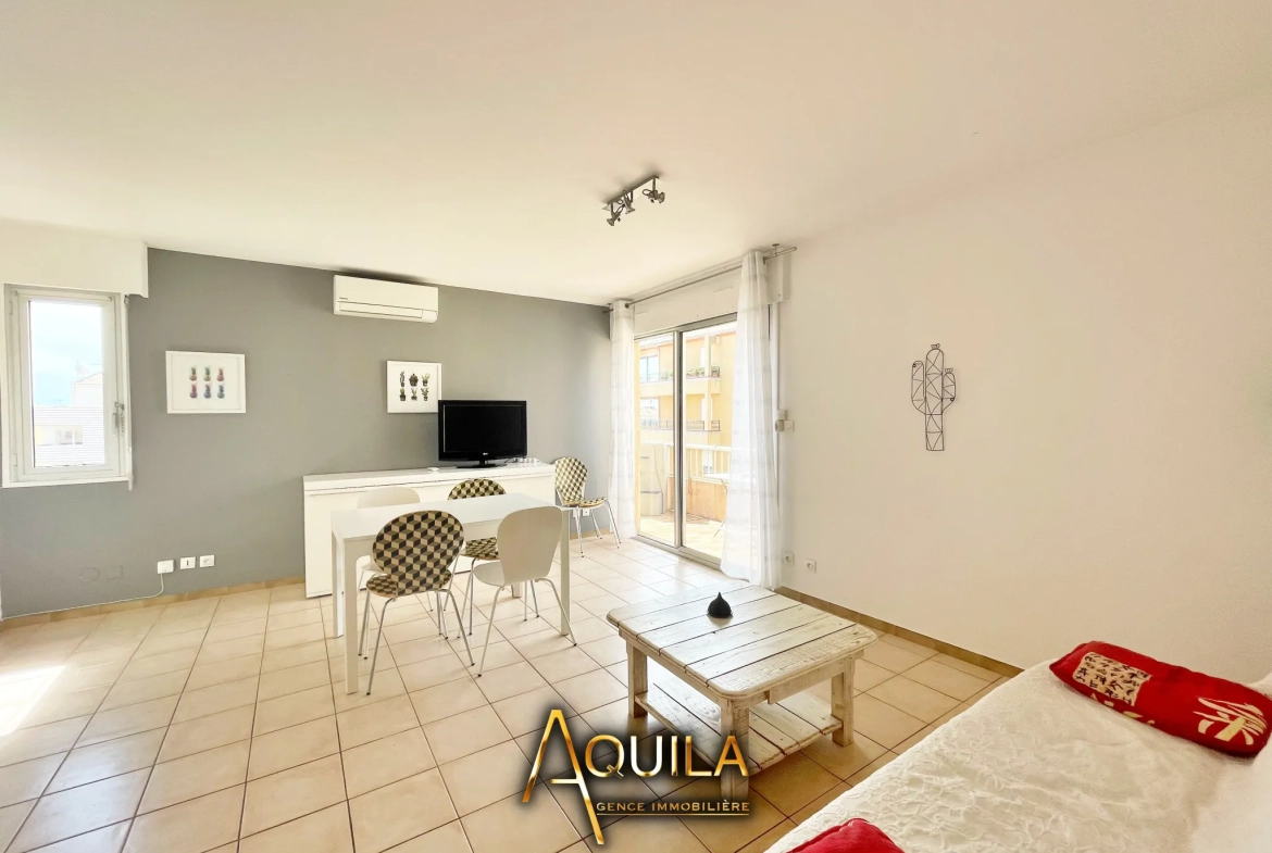 Appartement 2 chambres avec terrasse et barbecue à Valras-Plage 