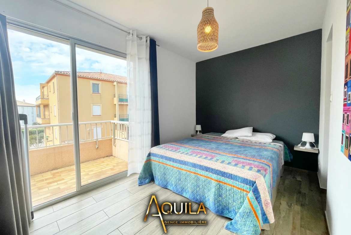 Appartement 2 chambres avec terrasse et barbecue à Valras-Plage 