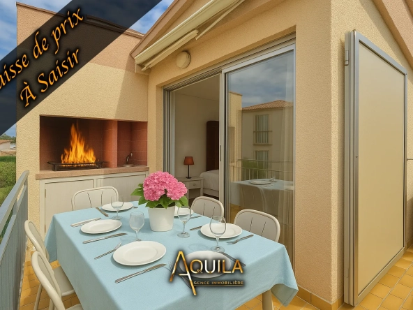 Appartement 2 chambres avec terrasse et barbecue à Valras-Plage
