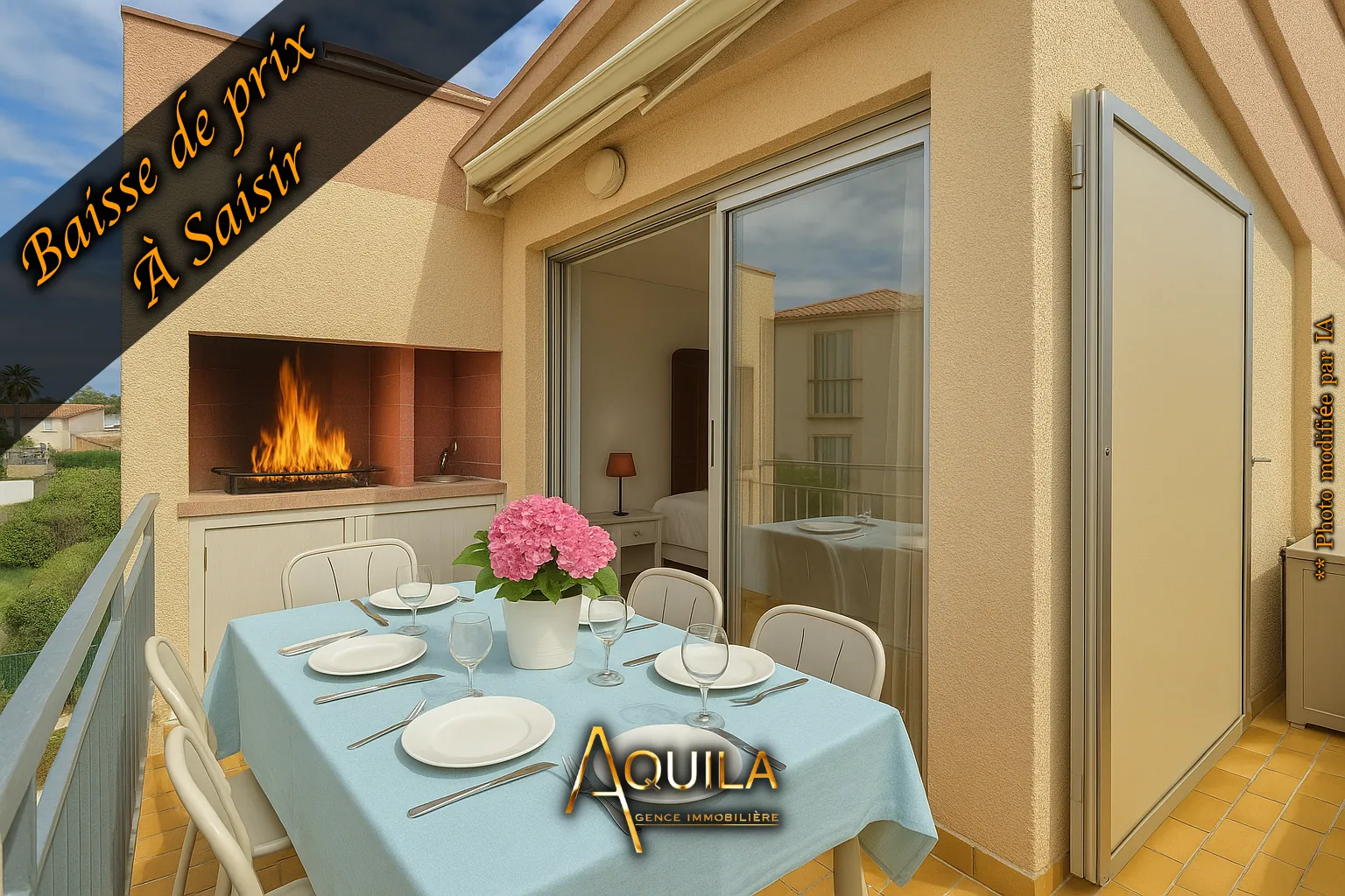 Appartement 2 chambres avec terrasse et barbecue à Valras-Plage 