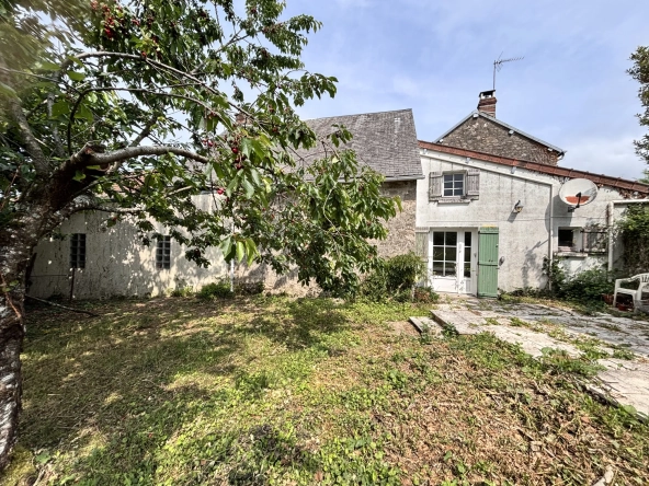 Maison en pierres de 80m² avec jardin à Augères, Creuse