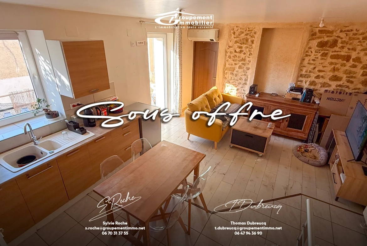 Maison de ville à Orange avec studio indépendant, T3, terrasse et cour, proche centre 