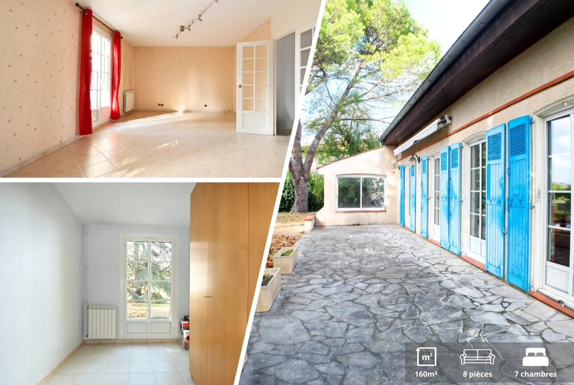 villa T7 à Seysses avec grand terrain et potentiel de rénovation 