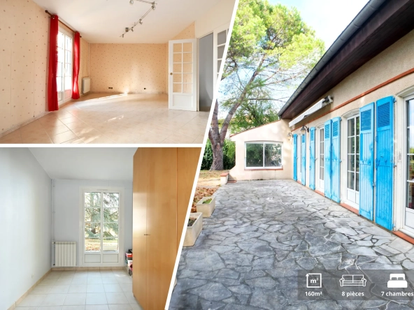 villa T7 à Seysses avec grand terrain et potentiel de rénovation