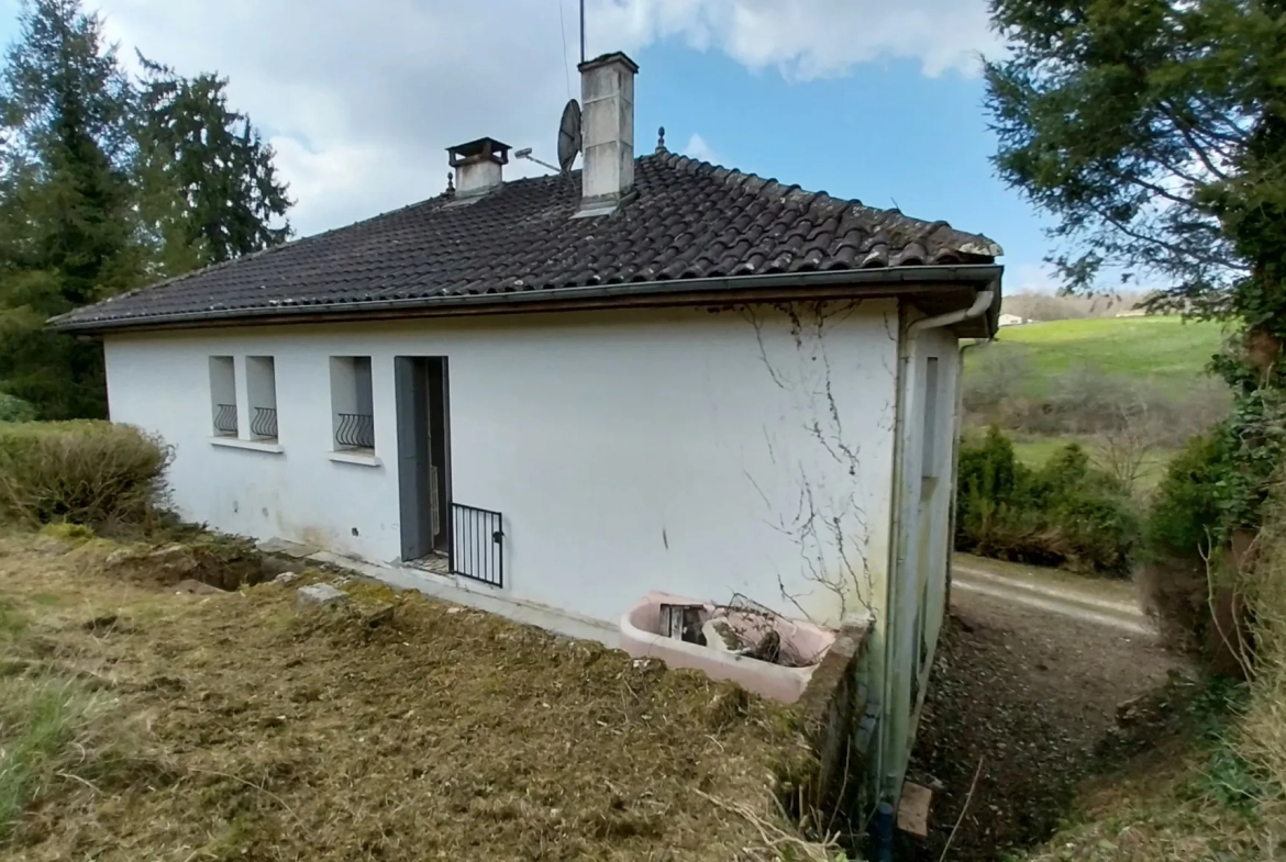 Maison de village avec 3 chambres et grand terrain dans le Périgord Vert 