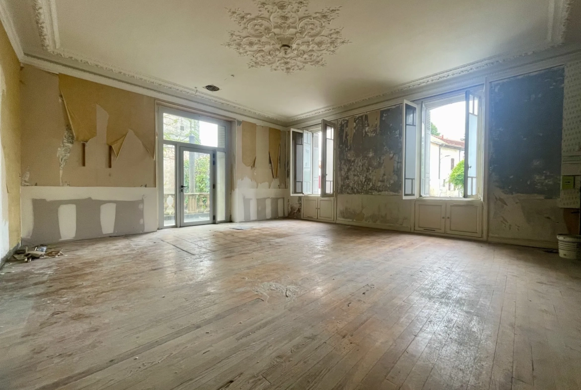Immeuble en centre-ville de Vic-en-Bigorre de 480 m² avec jardin et parking 