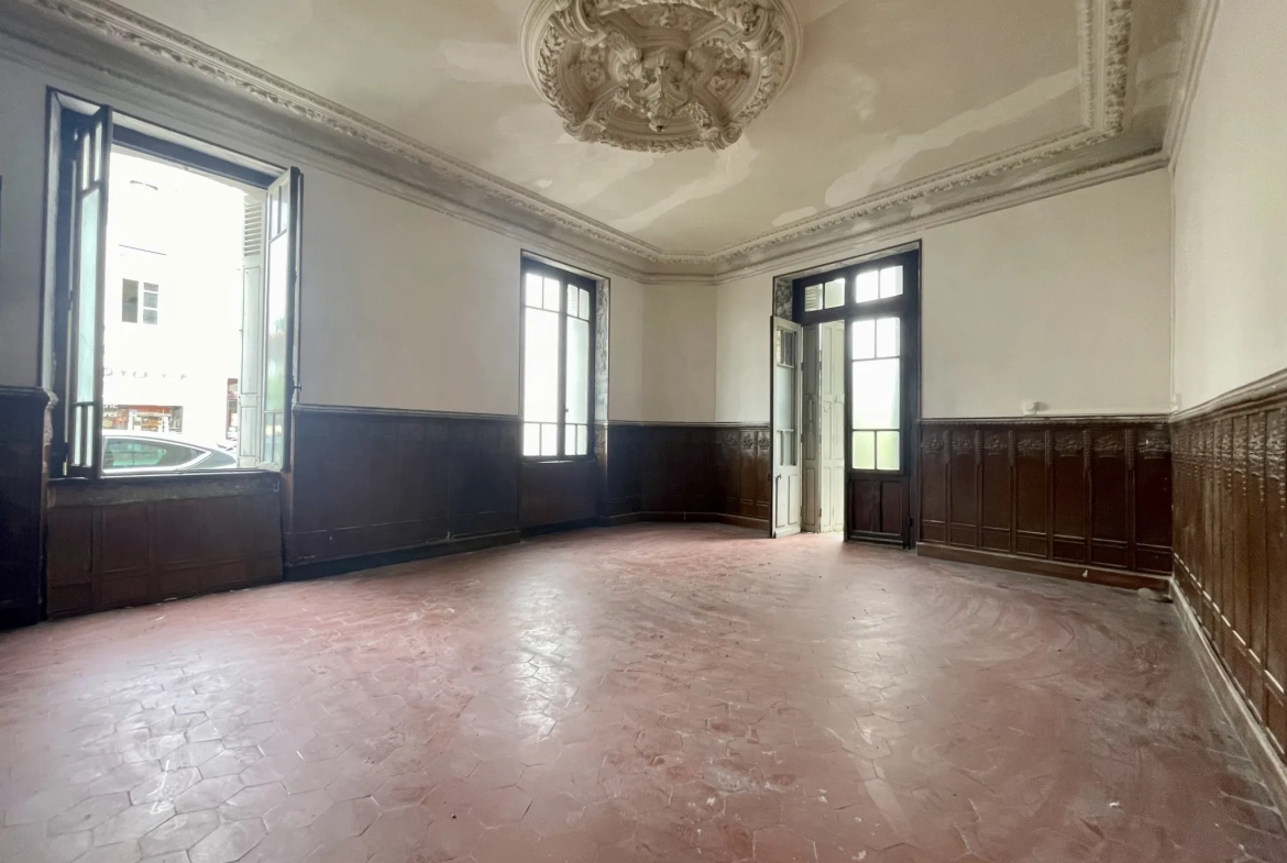 Immeuble en centre-ville de Vic-en-Bigorre de 480 m² avec jardin et parking 