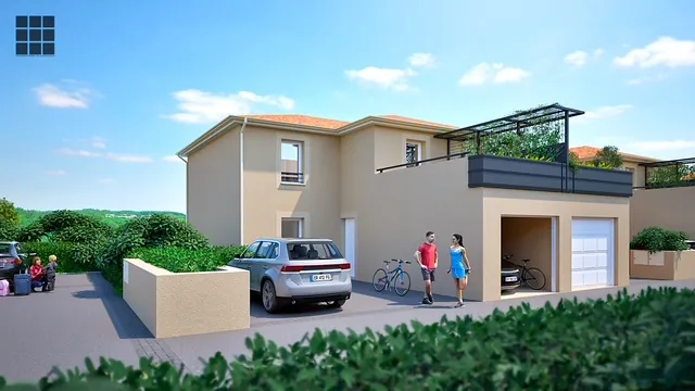 Maison neuve en cours de construction à Barbazan Débat, livraison 2026, avec garage et terrasse 