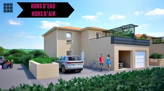 Maison neuve en cours de construction à Barbazan Débat, livraison 2026, avec garage et terrasse 