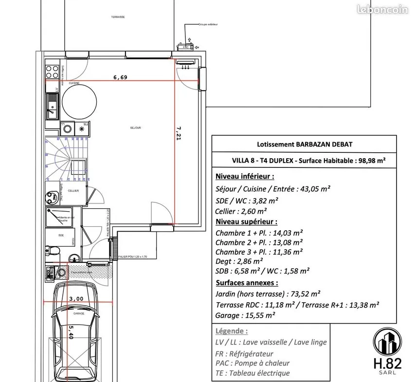 Maison neuve en cours de construction à Barbazan Débat, livraison 2026, avec garage et terrasse 