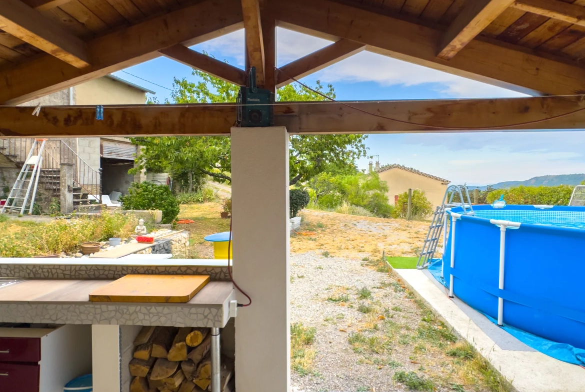 Maison rénovée avec piscine, 4 chambres, grand terrain à Privas secteur Ruissol 