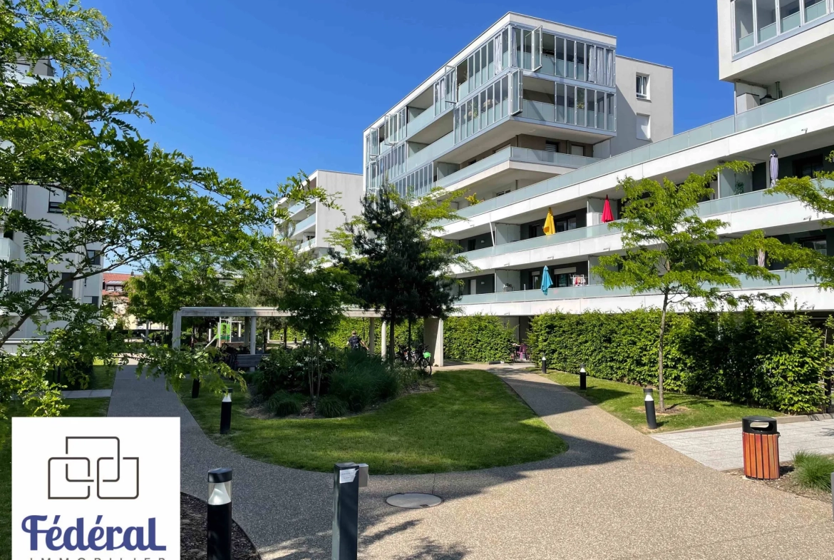 Appartement F4 à Bischheim avec terrasse, garage et parc privé proche Strasbourg 