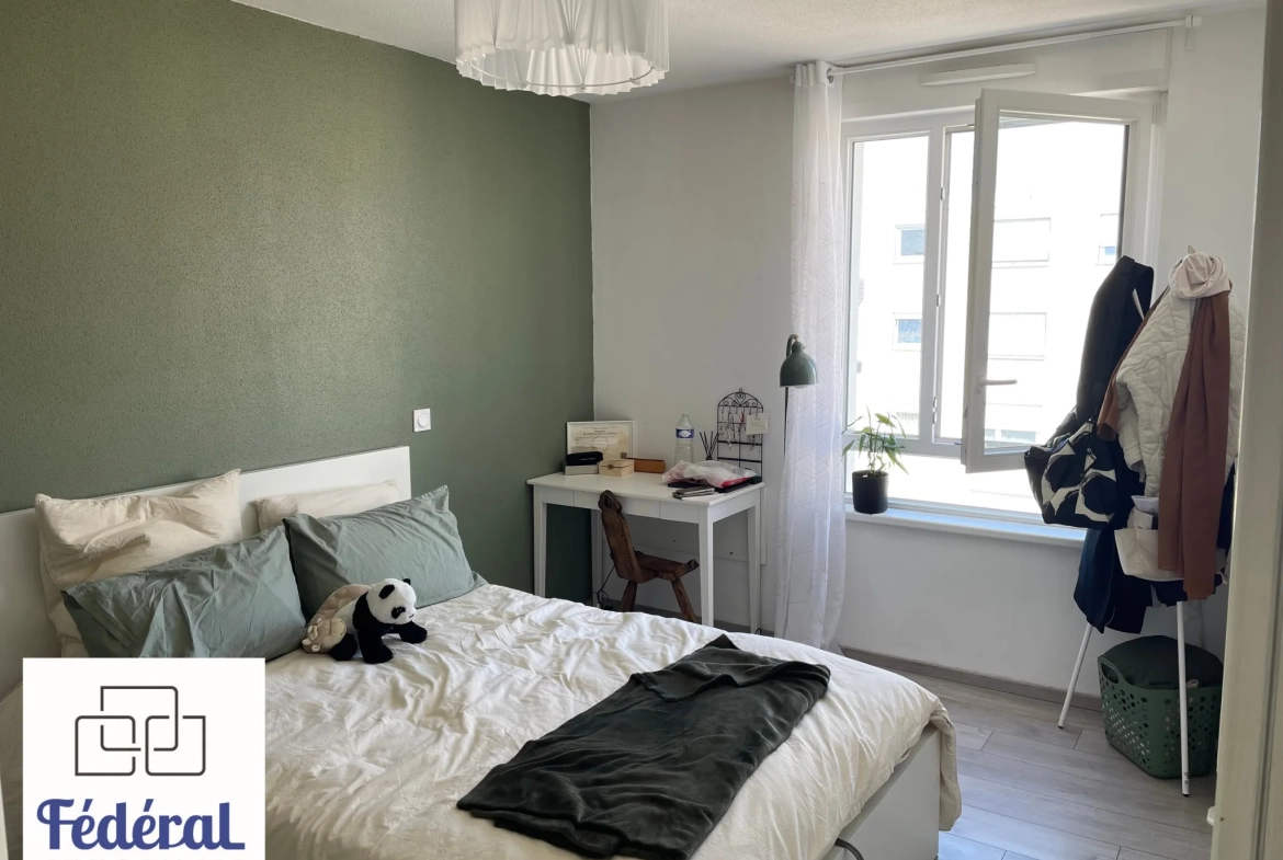 Appartement F4 à Bischheim avec terrasse, garage et parc privé proche Strasbourg 