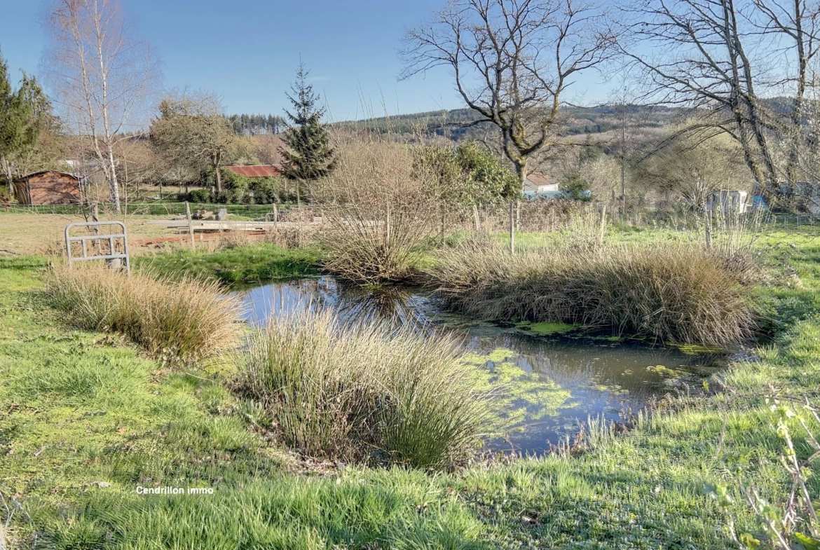 Maison familiale de 3 chambres à Bourganeuf avec garage et grand terrain 