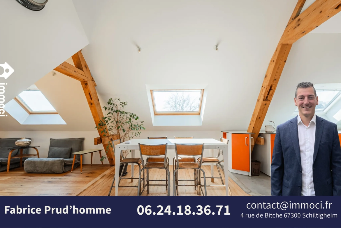 Vente d’un appartement en dernier étage à Schiltigheim proche Strasbourg 