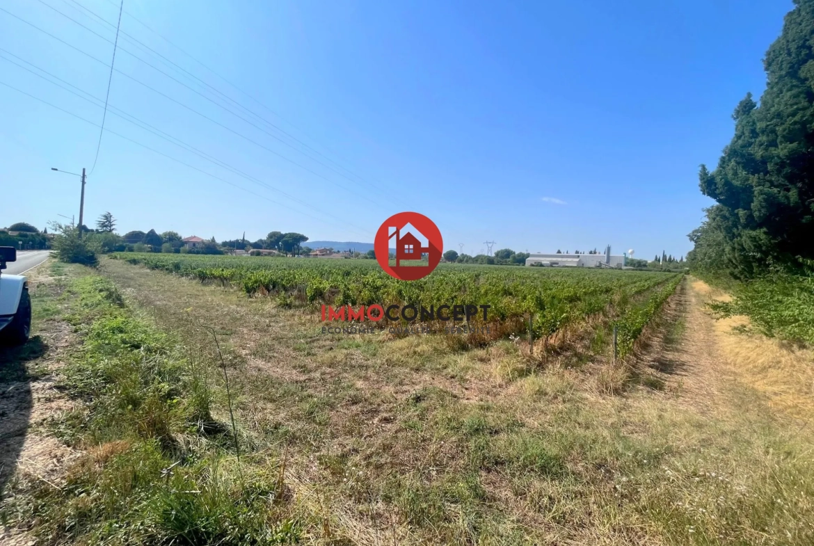 Terrain agricole de 37 000 m² à vendre à Laudun-l'Ardoise avec forage 