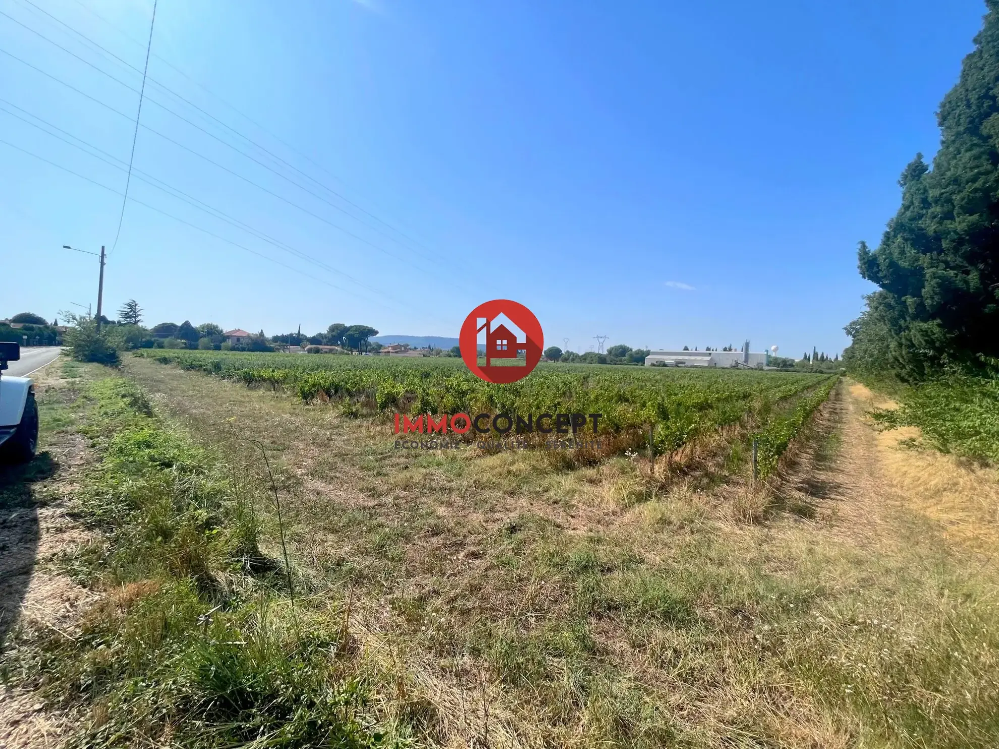 Terrain agricole de 37 000 m² à vendre à Laudun-l'Ardoise avec forage 