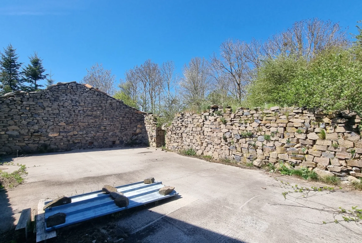 Ancienne ferme à rénover en Ardèche avec potentiel de 140 m² et 1 800 m² de terrain 