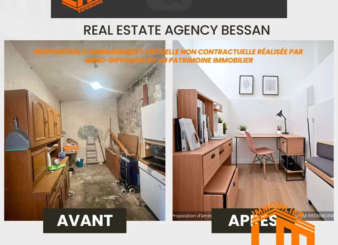 bureau Maison de plain-pied à rénover à BESSAN, proche commodités, 4 chambres 