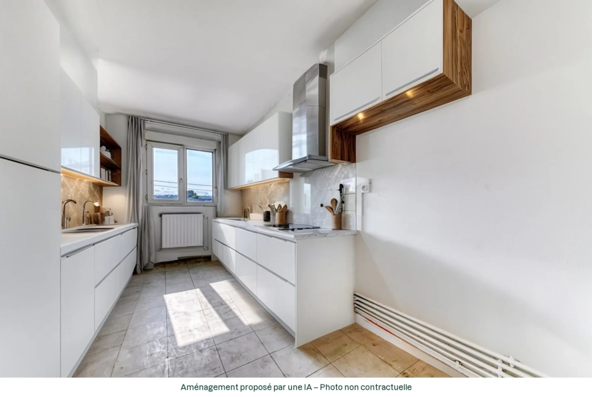 A vendre appartement T2 à Grigny, proche commodités, avec parking et faible consommation énergétique 