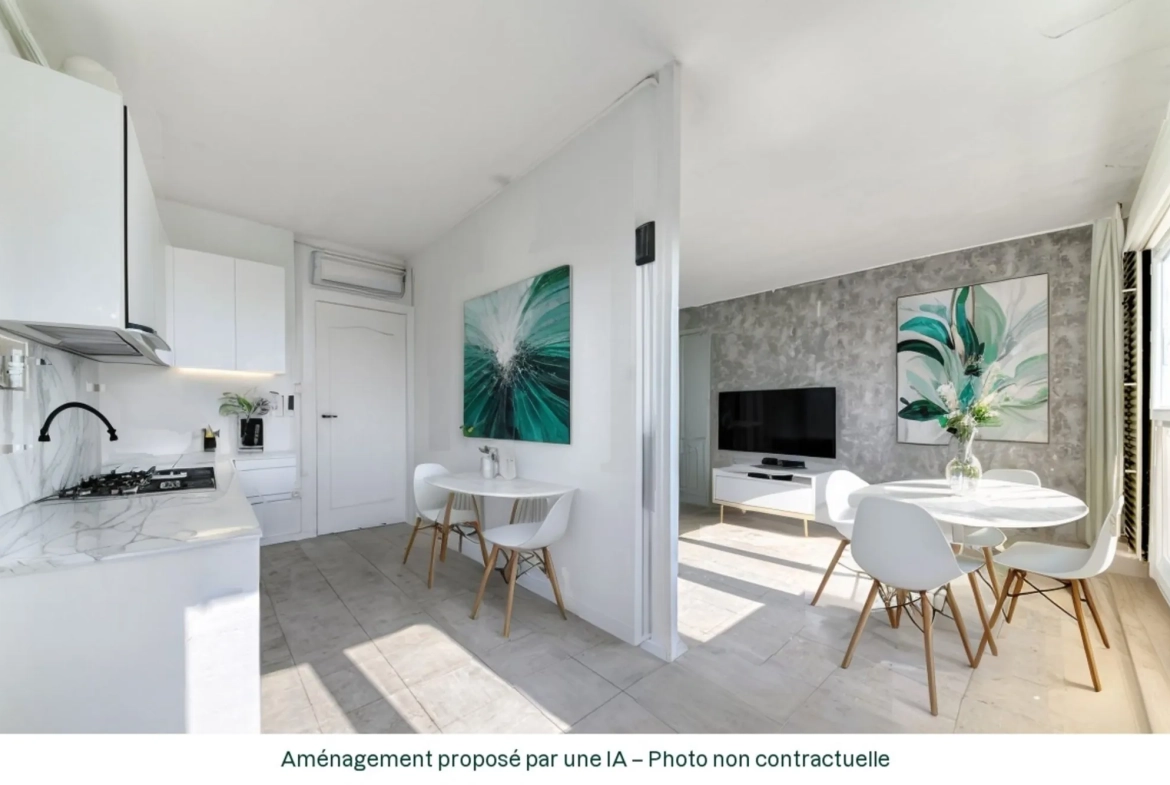 A vendre appartement T2 à Grigny, proche commodités, avec parking et faible consommation énergétique 